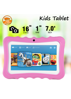 CCIT K7, Christmas Kids Tablet, 7 inch, Android 6.0, 16GB, 1GB DDR3, Wi-Fi, Quad Core, Dual Camera, Blue